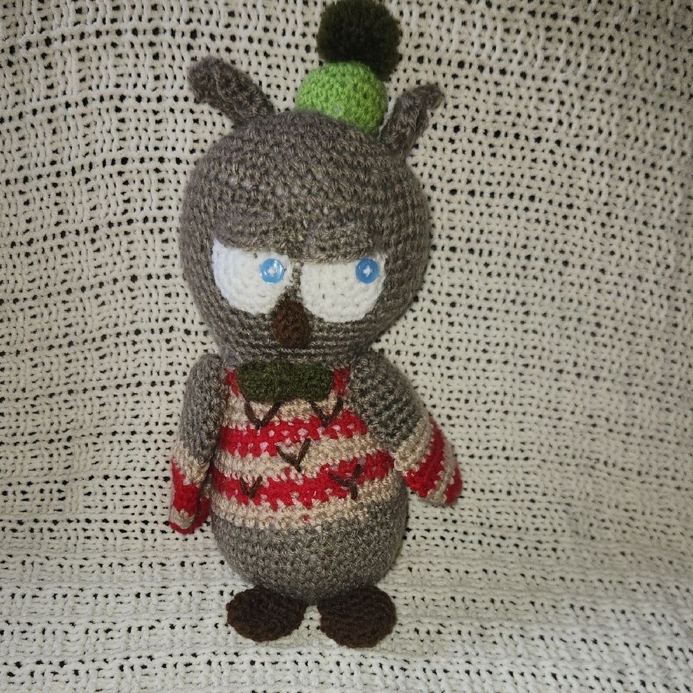 Handmade Crochet Owl Plush Toy